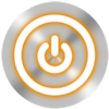 Orange power icon