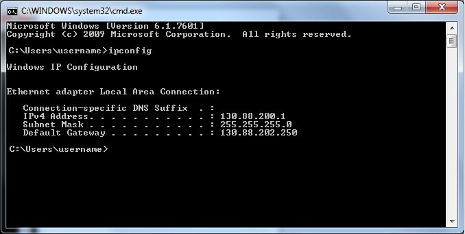 IPConfig in Command Prompt